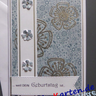 Karte "Weil dein Geburtstag ist" - Grautöne
