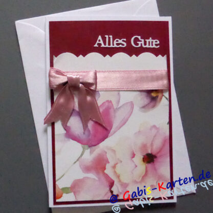 Karte 'Alles Gute' - Blumen