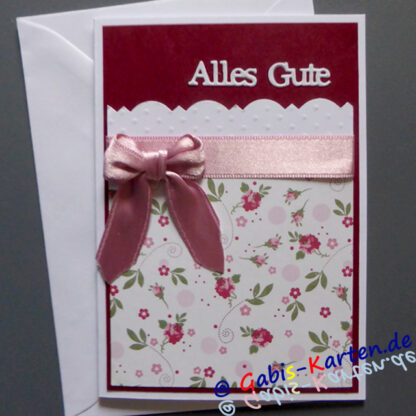 Karte 'Alles Gute' - Blümchen
