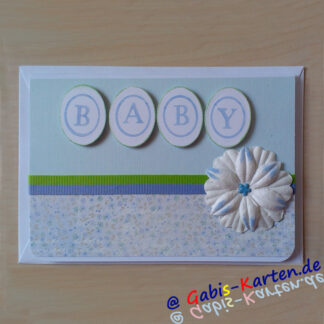 Karte "BABY" - blau