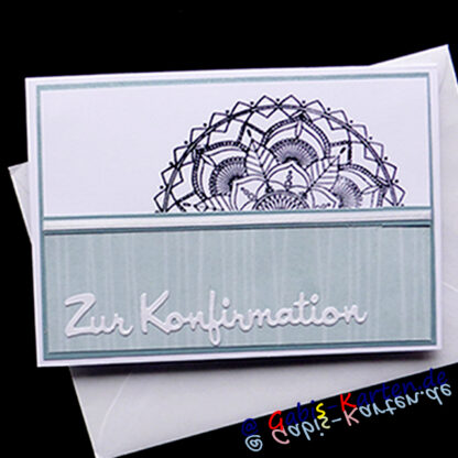 Karte 'Zur Konfirmation' - Mandala - hellblau