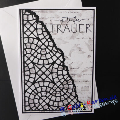 Karte 'In tiefer Trauer' - Tauben