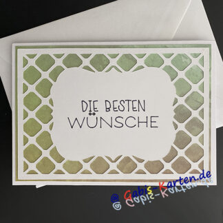 Karte 'Die besten Wünsche' - grün