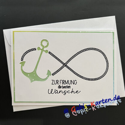 Karte Firmung - Anker / Unendlichkeit – Bild 3